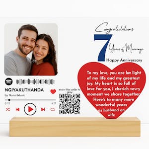 Personalized Anniversary Celebration Plaque - Celebrating Love & Togetherness